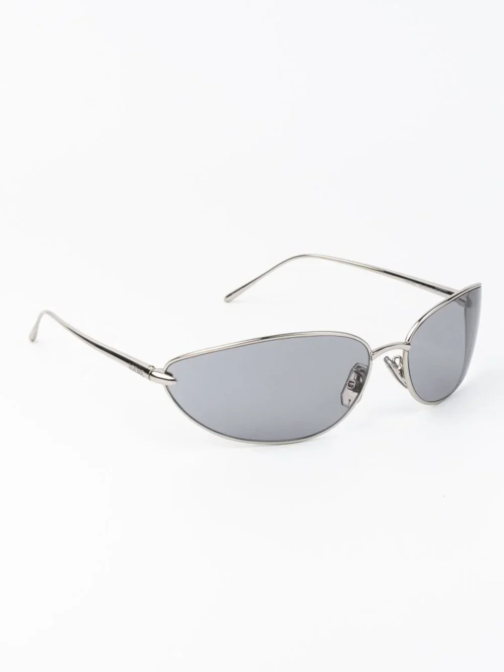 Loewe Men Sunglasses Silver Grey Wraparound LW40164U 16A NEW AUTHENTIC